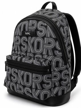 MICHAEL KORS Mens Kent Graphic Logo Backpack Bag in Black